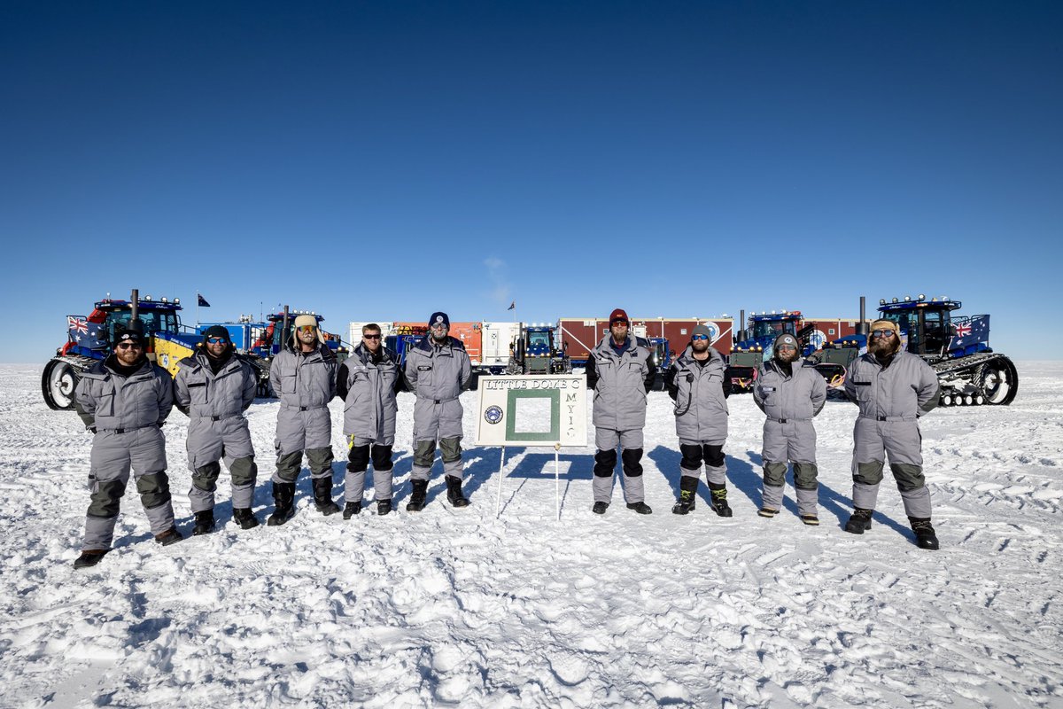 After 17 days covering nearly 1200km across Antarctica, the @AusAntarctic Traverse Team have arrived at Little Dome C to deliver cargo and infrastructure that will support world-leading Australian science with @MillionYearIce 🇦🇺