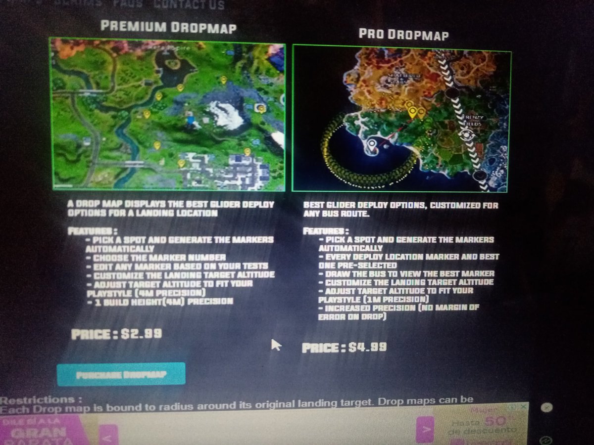 Darlock30's tweet photo. @landing_app Hello, could you help me please?
I want to buy the
pro dropmap that costs $4.99 but I can't since the app only gives me the option to buy the $2.99 ​​premium dropmap
Could you help me please? https://t.co/OGDK0vb7pu