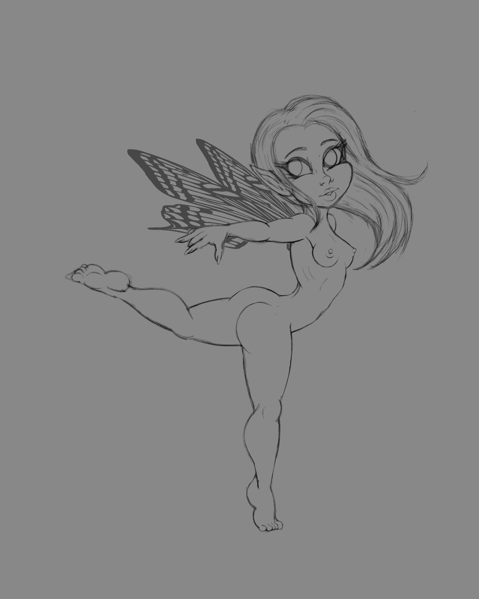 Stress Sketch
Another Fairy. I wasn't sure if she would be a sprite of the fire or the air. She looks breezy, but I could use more fire in my gallery, methinks.