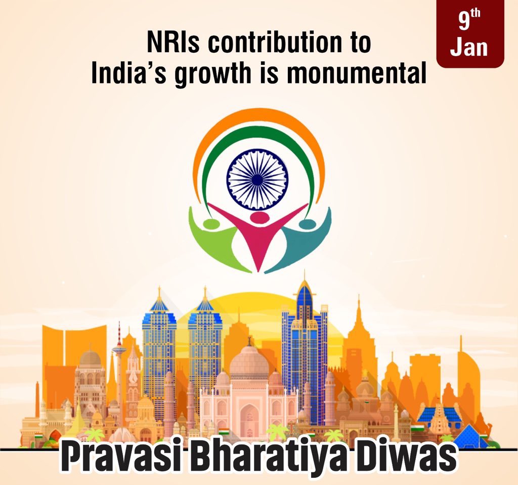 @narendramodi The Indian diaspora remains instrumental in propelling our journey towards becoming a developed nation. Celebrating this day in honour of the Indian community abroad.

#PravasiBharatiyaDiwas #India