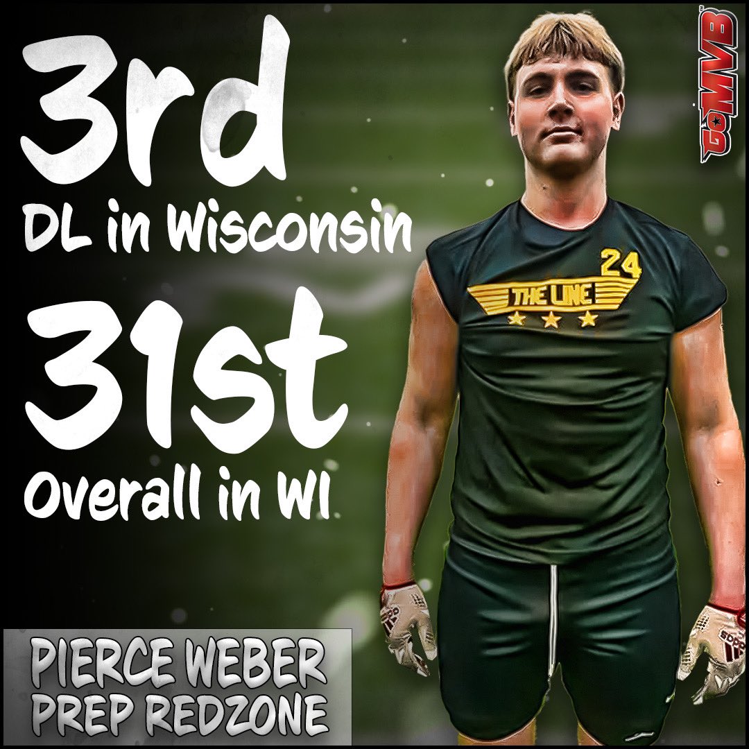Athlete Recruiting Promotion - Official on X: "Congratulations to  @ThePierceWeber1 on being ranked the 3rd DLMan in WI and 31st overall in WI  by @PrepRedzoneWI ! https://t.co/vaYSbPyGtw https://t.co/iWDQtgQJwr" / X