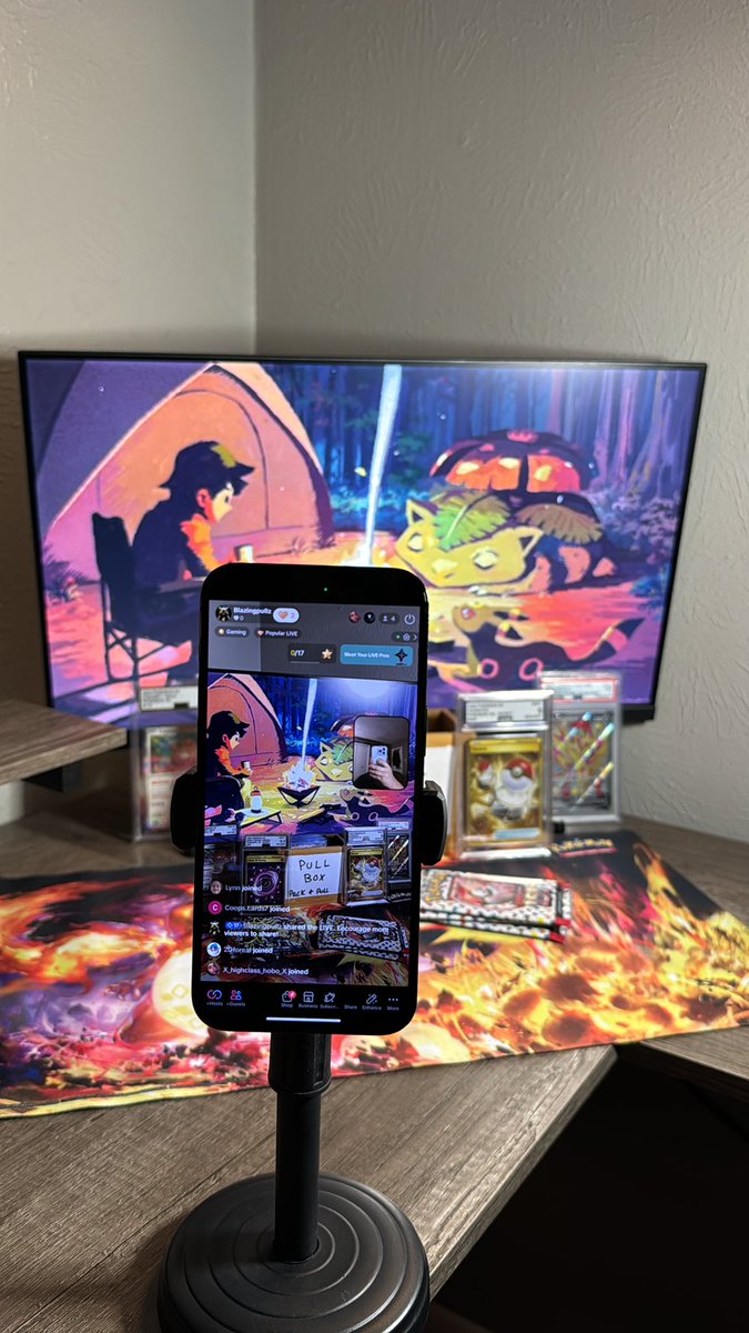 Blazingpullz's tweet photo. LIVE ON TIKTOK NOW! Pop in and support a small streamer! #Pokemon #pokemontcg @JonnyPokeCards https://t.co/TqVyxTh6sF