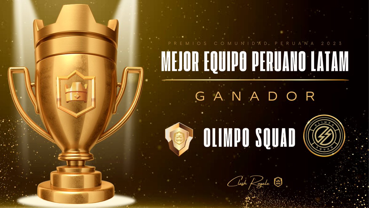 COMUNIDAD CR PERÚ (@comunidadcr_pe) on Twitter photo Categoría 1 🏆
Mejor Equipo Peruano Latam ✴️
El ganador es :
<a href="/OlimpoSquad/">Olimpo Squad⚡️</a>
Felicidades🎖️
#Premios #CRPeruano Categoría 1 🏆
Mejor Equipo Peruano Latam ✴️
El ganador es :
<a href="/OlimpoSquad/">Olimpo Squad⚡️</a>
Felicidades🎖️
#Premios #CRPeruano