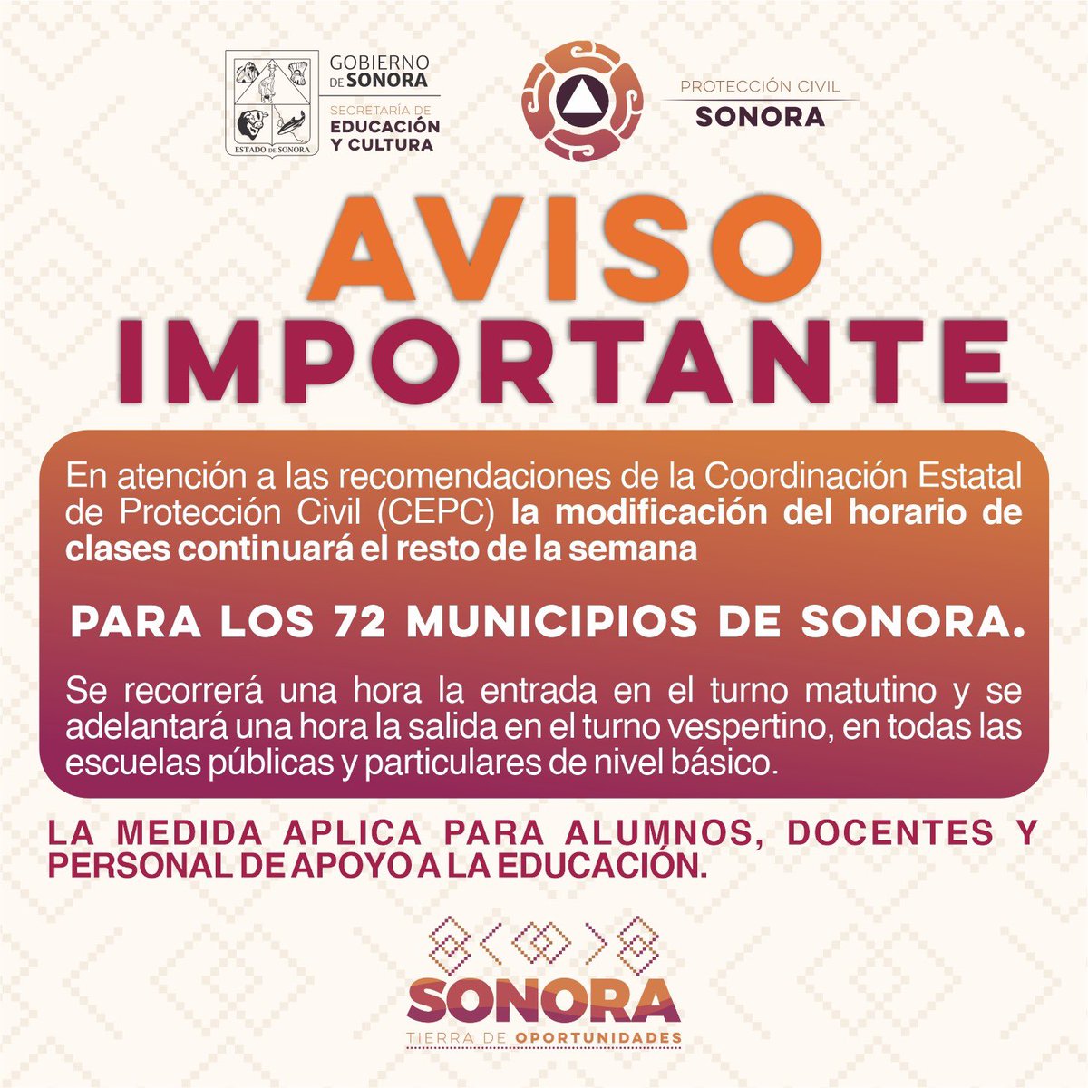 SEC Sonora tweet media