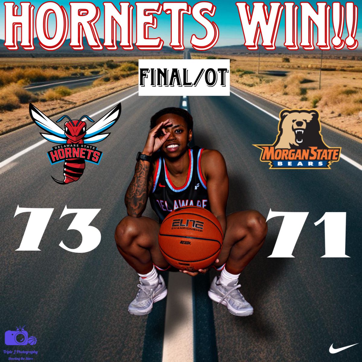 DelStateWBB's tweet photo. Final from Baltimore‼️
Congratulations to our very own Savannah Brooks for being awarded Player of the Game after a stellar performance today with 1️⃣4️⃣ points, 4️⃣ assists, and 3️⃣ steals ‼️ 💪🏽✅ Keep it going, Sav‼️
#STAY
#DSUWBB
#DSUHornets 🔴🔵
#HornetNation https://t.co/b8AlCxcXE2