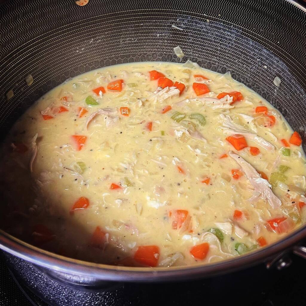 Greek Avgolemono Soup. instagr.am/p/C13N1MROnjz/