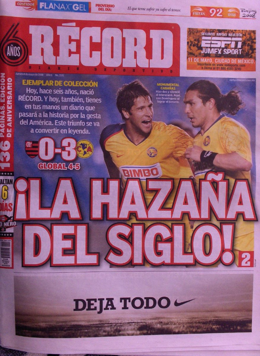 Va un hilito de imágenes random que me encontré en archivos, seguramente será mejor apreciado por twitter senectud.

Cabañas y su brillante paso en torneos continentales.

Portadas de @reformacancha <a href="/record_mexico/">DIARIO RÉCORD</a> y "Estadio".