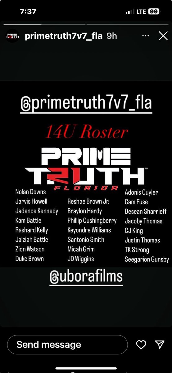 Happy to Announce that I made the @PrimeTruth7v7 Team!! 🔥🔥 @DeionSanders @UborafilmsS @PrepRedzoneFL @AthletesEpic @EliteEmpireATH @NationalPID @rnrsportsmedia @bighitslive
