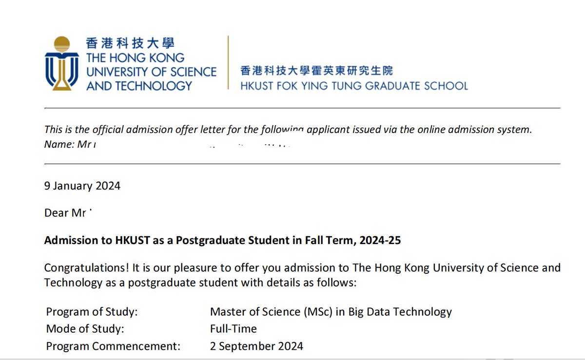 终于有书念啦！不出意外的话今年要去香港了