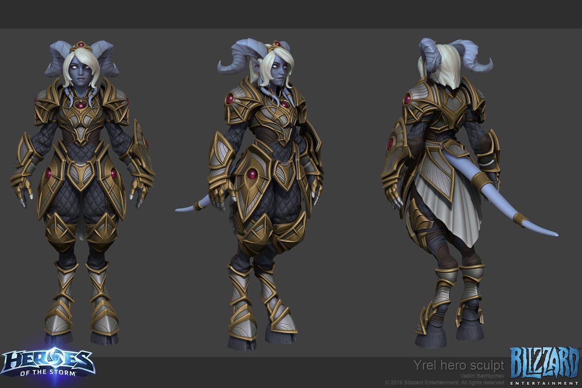 Kicking off first #PortfolioDay  of 2024 with some older HoTS characters I worked on at Blizzard Team 1. 
I think we had really nice synergy going with  <a href="/raspbearyart/">oscar the grouch</a>  and <a href="/MrJackArt/">Luke Mancini 💙</a>  before whole thing went sideways. Good times.