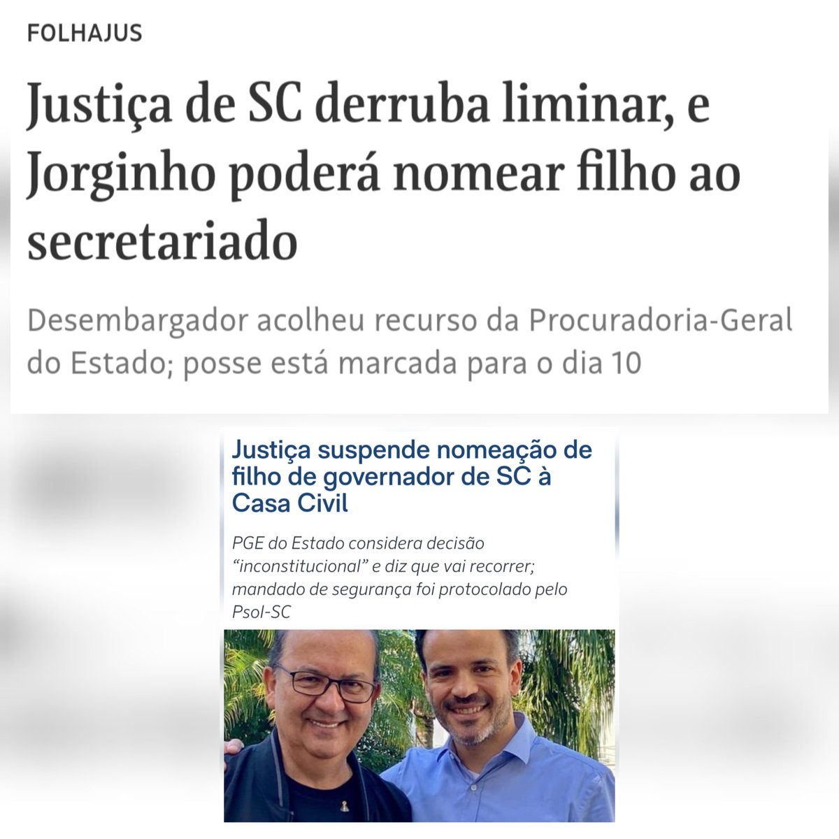 hearthhaiileyz's tweet photo. Como previ há 3 dias ... A Justiça permite a nomeação do filho do Governador de SC para o cargo de Secretário. O entendimento do STF, em sua Súmula Vinculante n° 13 é de que nos casos de indicação para cargos Políticos, não considera-se Nepotismo. Qual a sua opinião? https://t.co/v87zyDE5os