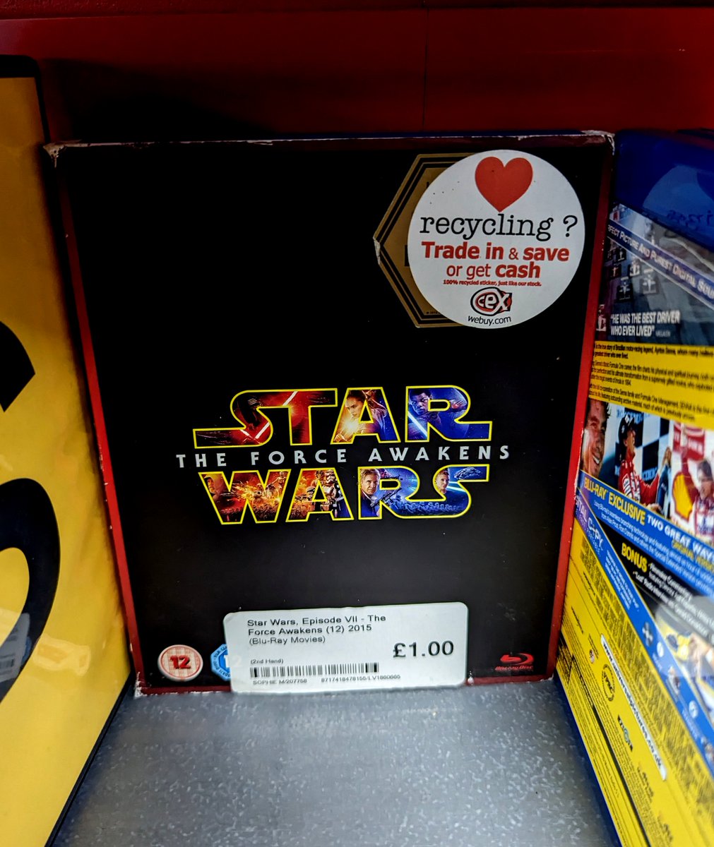 Who else would have thought that every single sequel trilogy movie would eventually make it into the bargain bucket haha #CEX #StarWarsEpisodeVIITheForceAwakens #BluRay #StarWars #LucasFilm #Disney #DisneyPlus #StarWarsTheForceAwakens #Films #Movies #TvSeries #Sub #Like #Follow