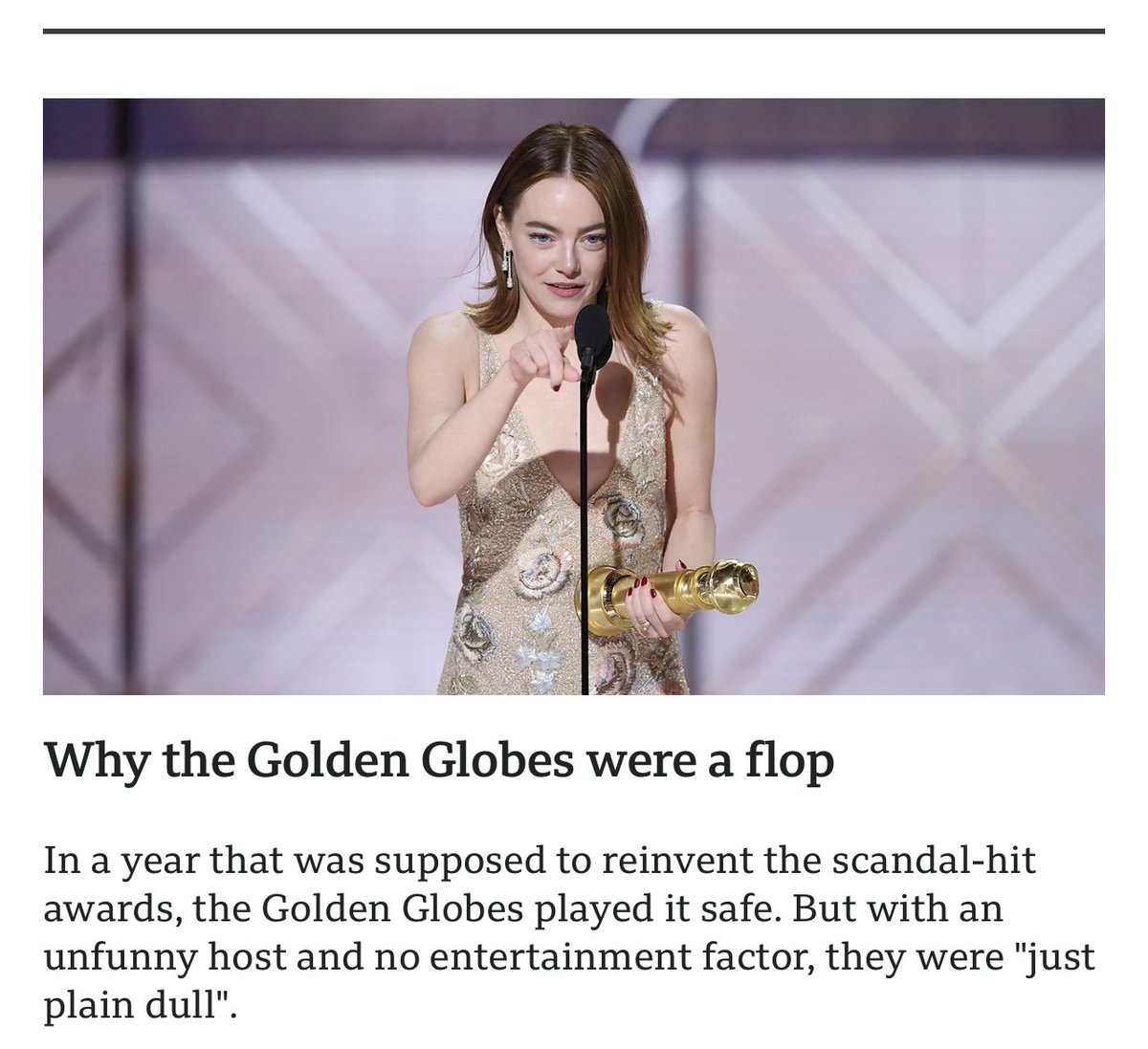 Leo_Corbucci's tweet image. The Golden Globes was a Flop also because we are at the top of a “look at me society”, people less and less amazed and even interested to look at the “Stars” or “Vip” that somebody else tell them to follow. The Mass today follow and watch who they want, when they want. @CNN @Fox