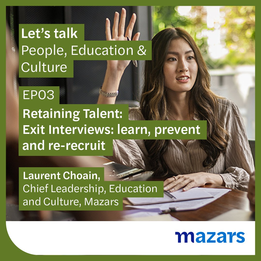 [#RetainingTalent] What lessons can we learn from those who decide to leave? 
In this episode, we discuss the importance of exit interviews, share advice on how to conduct them and provide insights on key learnings they can help us uncover. 
Listen here: maza.rs/6015ilCb3