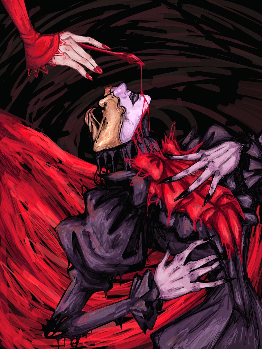 Laranja_ily's tweet photo. "I was once lost in superficial applause, before I crossed paths with that touch of red 🥀" 

#第五人格 #IdentityV #identityVイラスト https://t.co/wlXstOPKwA