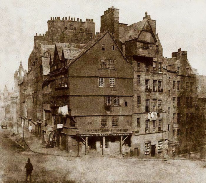 Bowhead House, Edinburgh, Scotland. Built In The Early 1500s, It Was Demolished In 1878. Many Locals Mourned The Loss, Having Regarded The House As One Of The Most Distinctive Relics Of The Old City. #thewaywewere #vintage #vintagephotos #englishhistory #england #history