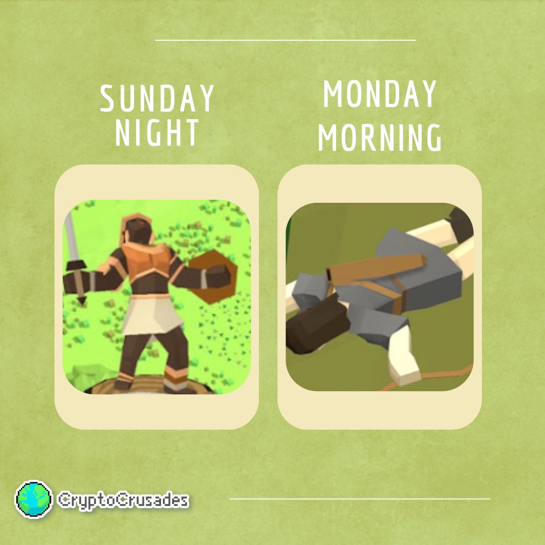 🙌 Happy Monday! What does your #Monday morning look like? 

#Gaming #GamingMemes #CryptoCrusades #StrategyGame #MobileGame