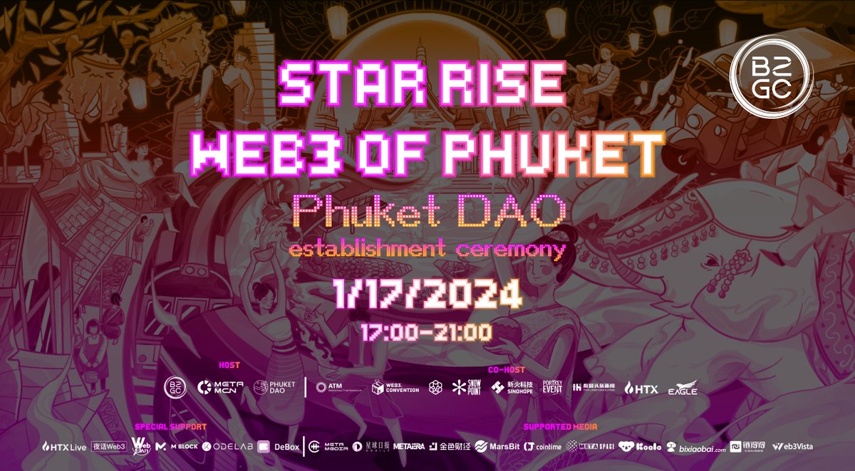 Web3Pocket_'s tweet image. #Web3Vista 支持，#B2GC 普吉区块链周官方 #SideEvent MetaMCN @MetaMCN_6M  主办普吉DAO成立酒会。欢迎来玩～
📍Crypto Coff Phuket, Thailand
🕔Time:January 17, 2024 17:00 - 21:00