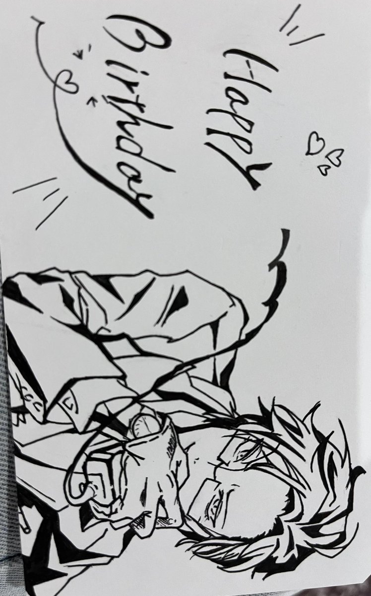unha_4580's tweet photo. 誕生日に友達に貰ったメッセージカードの絵上手すぎる🥹 https://t.co/m2480o11EY