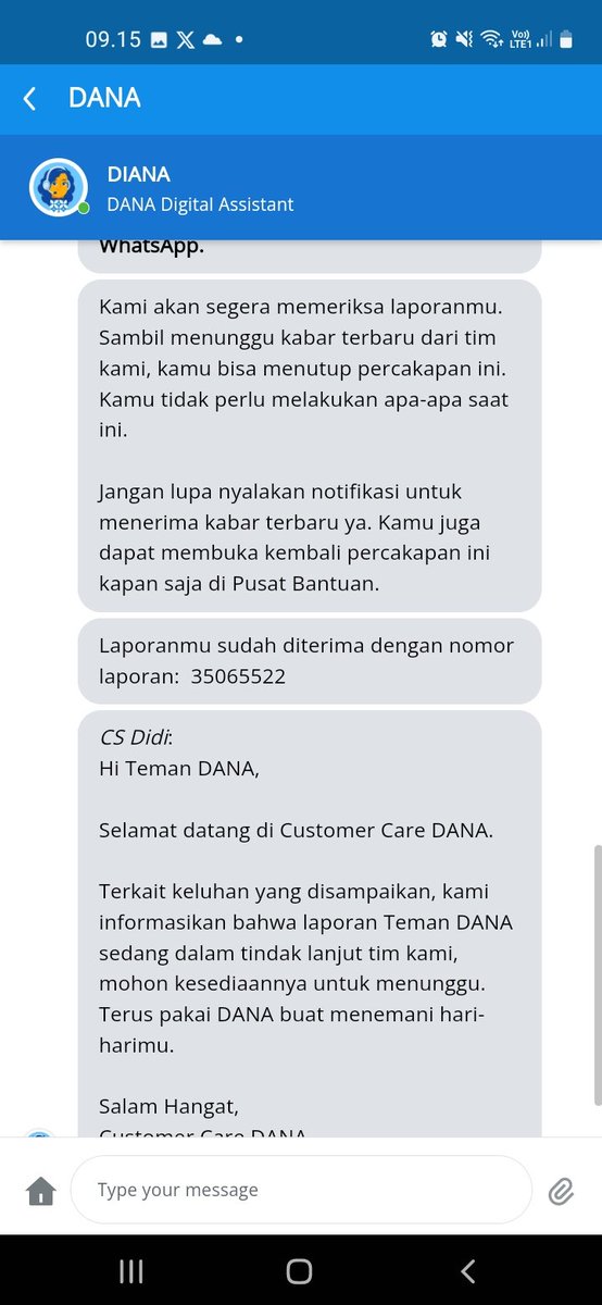 dearyahya's tweet photo. @danawallet Sudah... tapi tidak ada kemajuan https://t.co/pw3LoOQKQE