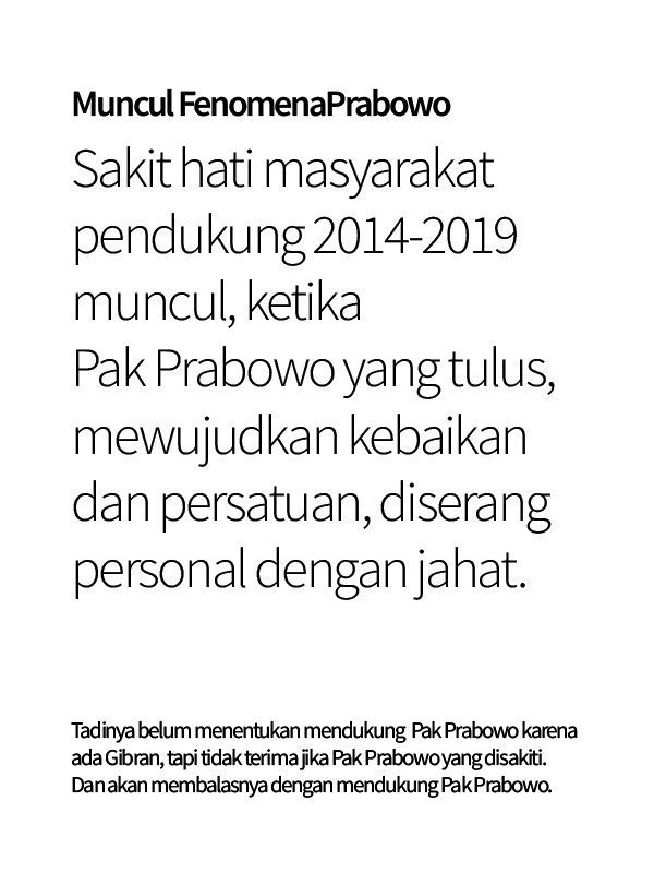 Semua marah, dgn gaya menyerang pribadi dgn jahat ke AyahBOWO AdalahKITA, dia tokoh negarawan yang memiliki tujuan patriot.

#MunculFenomenaPAKbowo
DukunganTulus Untuk02