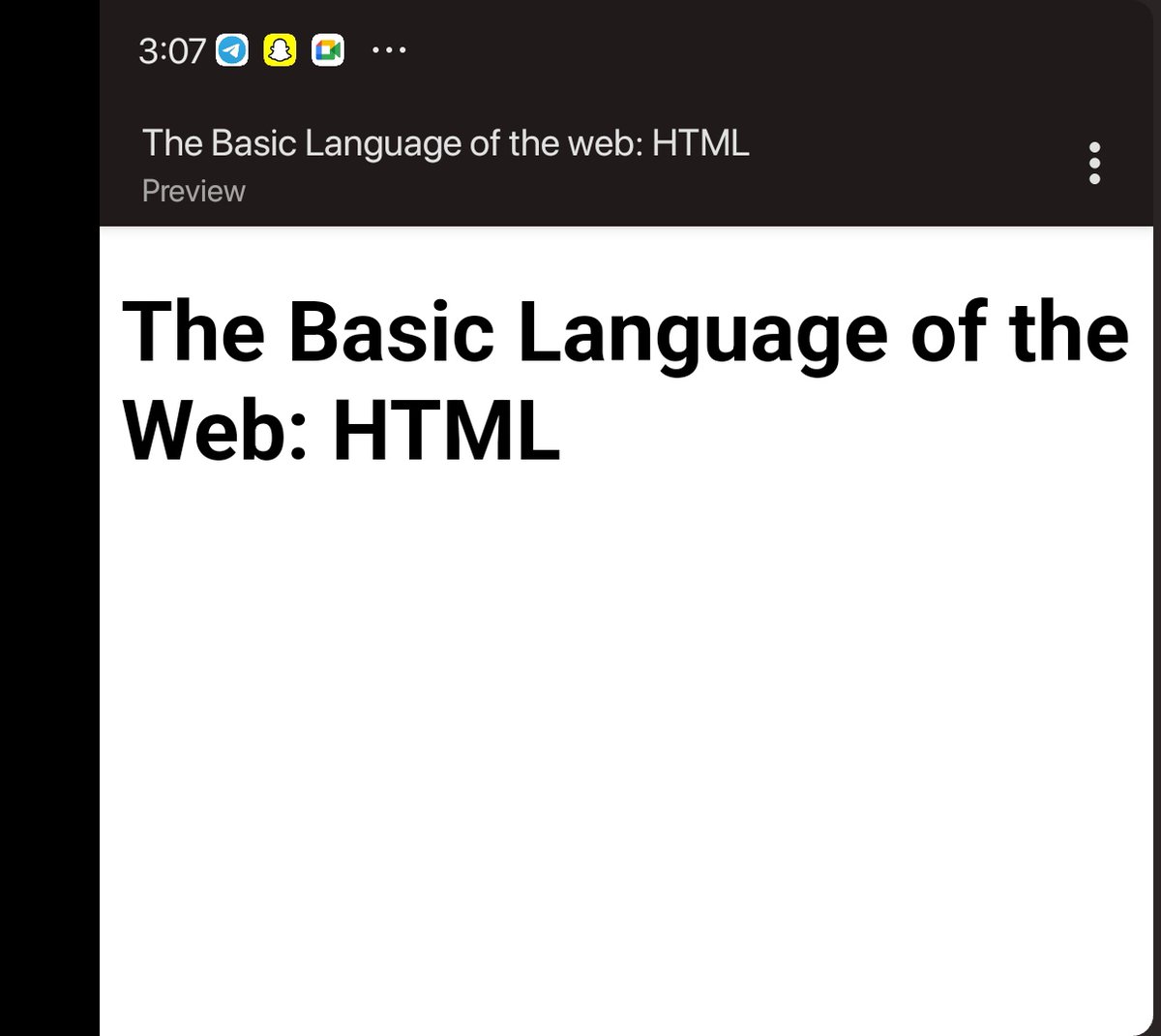 faithhh_Olabode's tweet image. Day 2 completed of #100DaysOfCode! Today's highlight- Learnt about HTML elements such as, headings, paragraphs, lines, lists, links, images, and more. And also, the opening and the closing tag. The images below are written from scratch.🤲