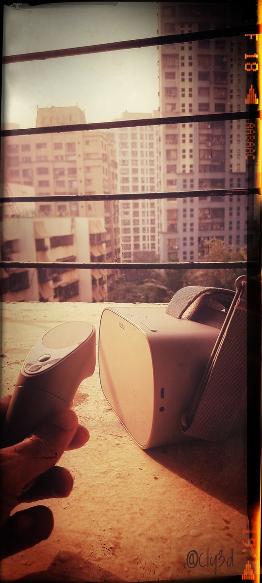 cly3d's tweet image. The most underrated and underappreciated VR controller and no-fuss, quick 'n dirty retro display for immersive video.
Just strap on like a headband and Go. 
I still carry it to meetings. #OculusGo #MetaQuest #AppleVisionPro