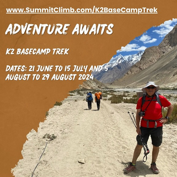 danielmazur's tweet image. Exciting Adventure Alert!

Join us on the ultimate K2 Base Camp trek – hailed as the best in the world!

Are you ready for the adventure of a lifetime?

#K2BaseCamp #TrekkingAdventure #ExploreTheUnknown #expedition #summitclimb