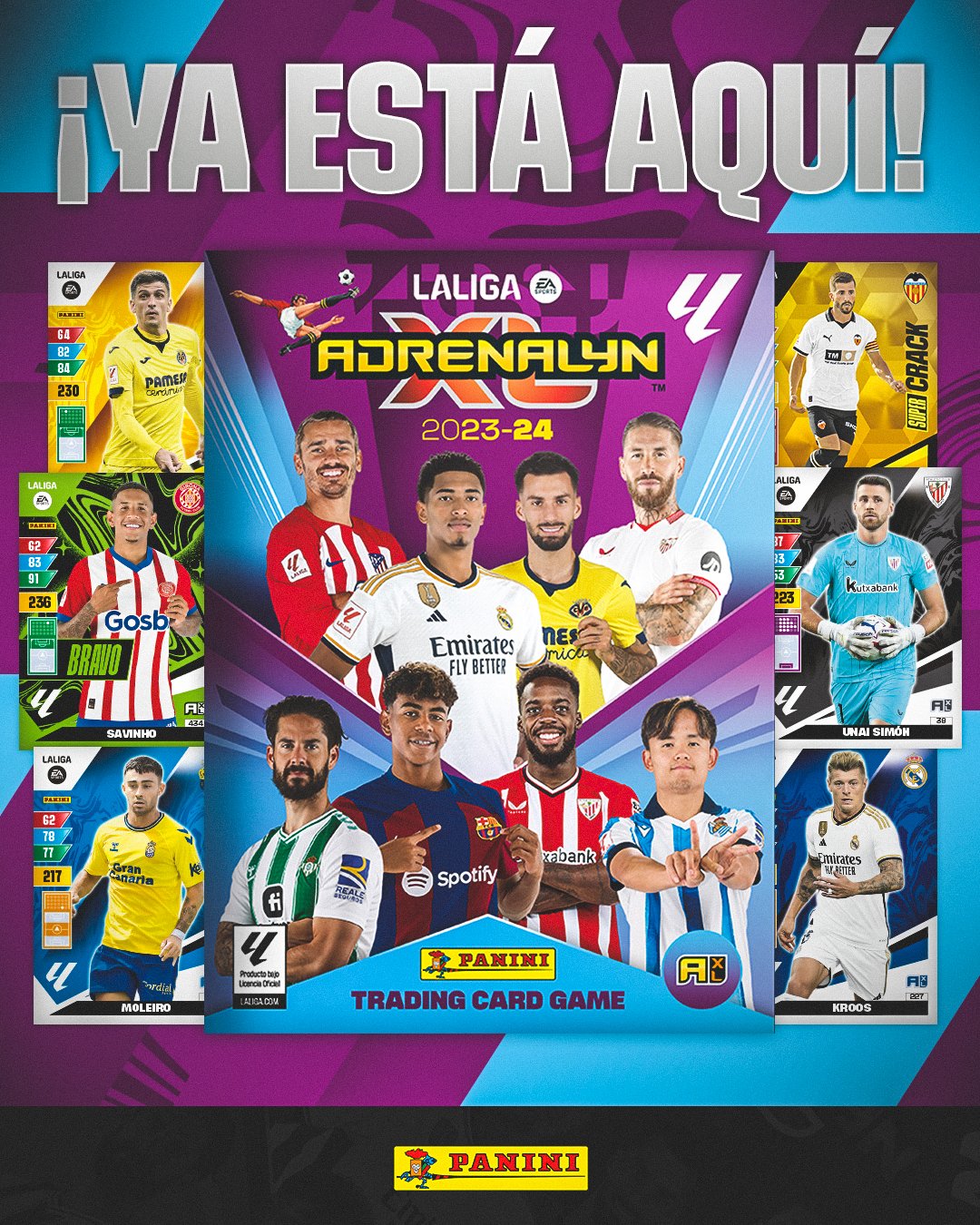 Cambiar cartas, lista de comprobación y fotos para Panini LaLiga 2023-2024.  Adrenalyn XL 