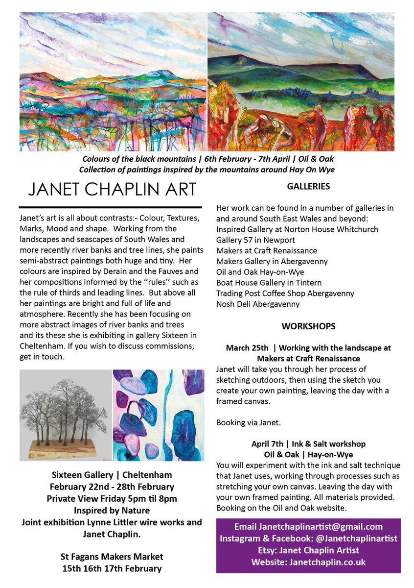 Contemporary and vivid, filled with endless colour and glorious texture, Janet Chaplin Artist art is truly unique. With many workshops and exhibitions in the pipeline, read all about where you can see and buy the incredible art of Janet Chaplin here. #art #wales #welshartists