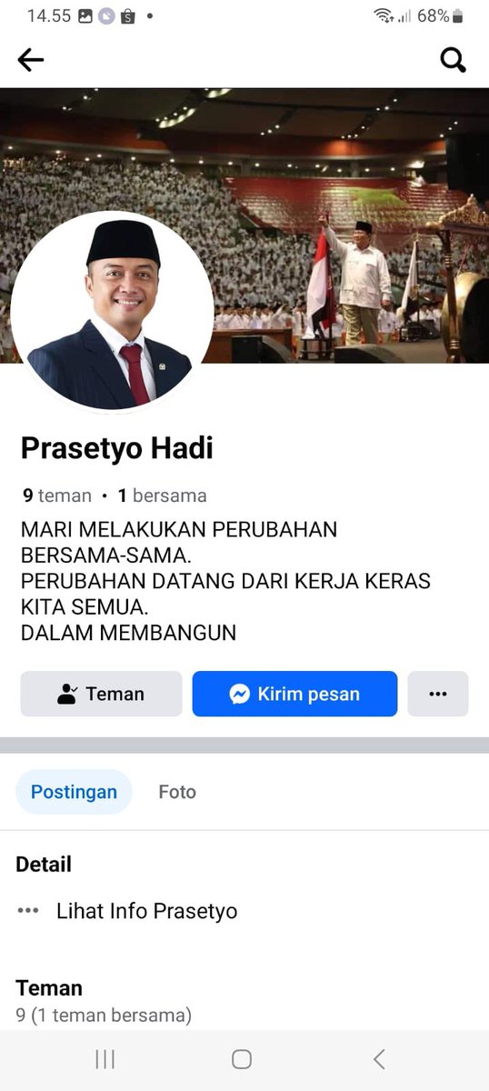 Mohon waspada dan tidak mempercayai terhadap usaha penipuan yang mengatasnamakan saya. Ini bukan akun facebook saya, diabaikan saja! Terima kasih.