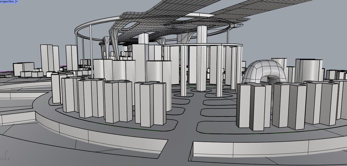 thelootverse's tweet image. Spatial planning and grey boxing of some of the towers and structures in Einvaldi City, a futuristic city in the Einvaldi spaceport. We have since materialized this city in Lootverse. #Einvaldi #SpaceCraft #ParallelWorldExploration