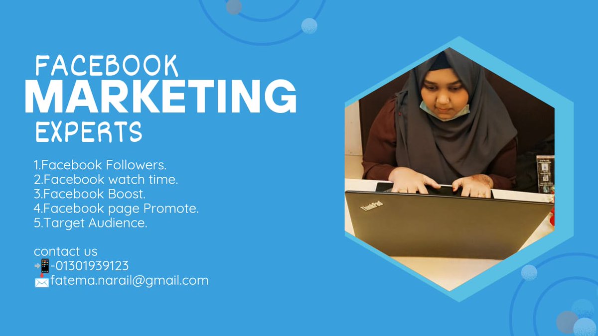 FatemaZohr29047's tweet photo. Hay. It’s me Fatema. I am a Digital Marketing Experts. If you want to you FACEBOOK organic promotion.
you are right position to here.
#facebook #Facebookpromotion
#organicFacebookmarketing #growfacebook #facebookwatchtime
#targeteaduience https://t.co/pkoBGPfg1R