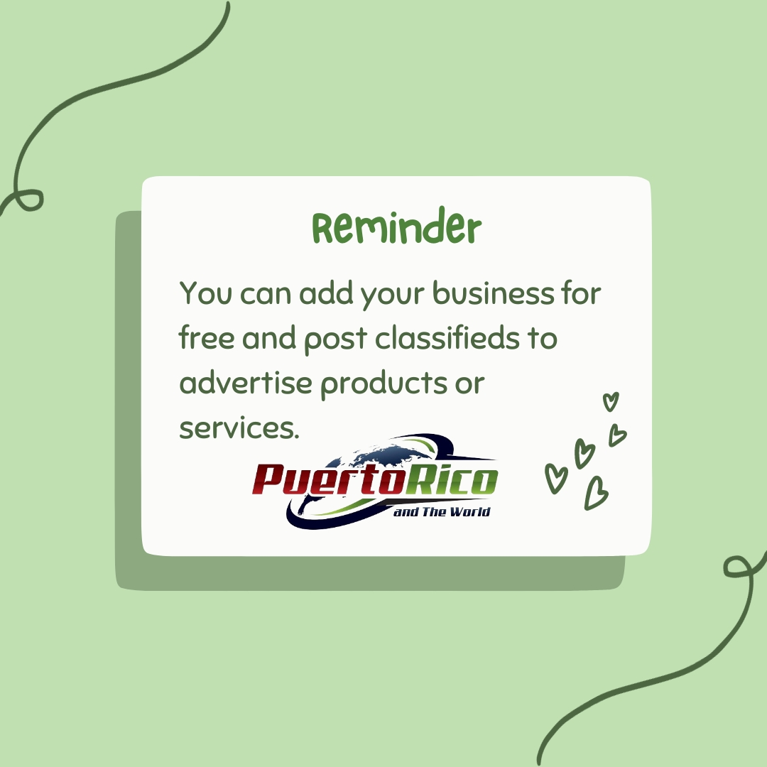 prandtheworld's tweet photo. Do you own a local business?

Advertising by adding your business to our platform and posting classifieds for your products or services. Get started and make your mark TODAY!

✅ https://t.co/giENFC35Jp 

#FreeAdSpace #PromoteYourBusiness #PuertoRico #Marketing https://t.co/7UI3EEMPHR