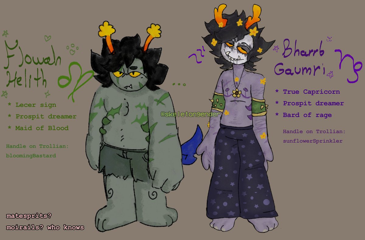 Skeletongender's tweet photo. dumb msmstuck thingy, sorry 4 the contrast on style i used different brushes making each one^_^
//#trollsonas #flowah #barrb im not using the msm tag sorreyyy https://t.co/U6PYXGcbfs