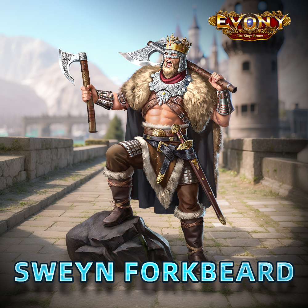 🌐 𝕰𝖕𝖎𝖈 𝕳𝖎𝖘𝖙𝖔𝖗𝖎𝖈 Sweyn Forkbeard #General 🌟

[Viking King]
Increases ground troops' attack and HP by 40% and ground troops and mounted troops' defense by 10% when General is leading the army.
#evony