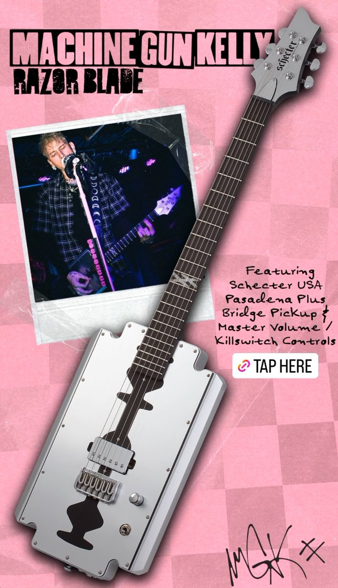 Schecter社から 公式マシン・ガン・ケリーモデルのギター