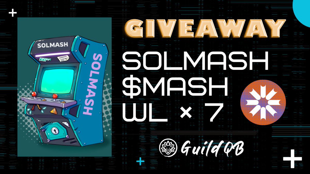 GuildQB's tweet photo. ＼【即締切】WL Giveaway開催／

🎁#Solana のローンチパッド @SolMash_Launch の  $mash のWLを7名様にプレゼント！

✅ 参加条件

1️⃣Like&RT
2️⃣フォーム入力 （Solanaアドレス）
🔗https://t.co/A306Fq5iZt

🕰️本日19：30

🚨本日20：00からのセールのWLです。急いでください！
🔗https://t.co/Hsmu3xRqqb

⚠️当選者の方にはQBからTwitterでDMをお送りします。