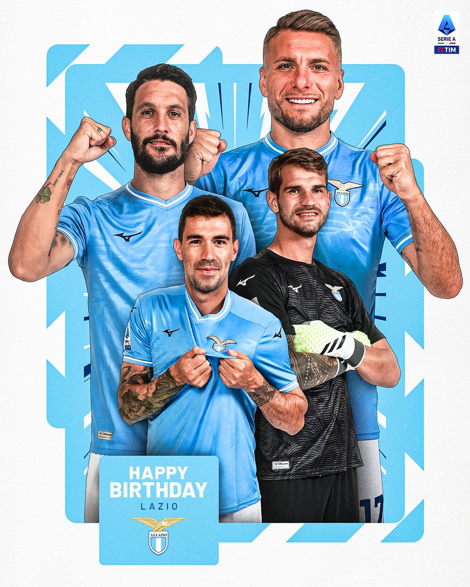 SerieA's tweet photo. 🎈 Buon compleanno @OfficialSSLazio 🎂

#SerieATIM 💎 https://t.co/9Yk6EPXq8G