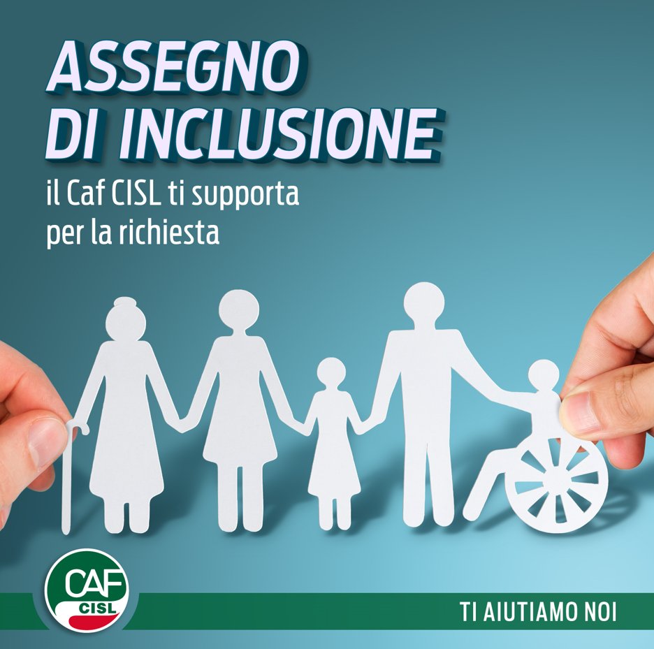 CafCisl's tweet photo. Hai bisogno di supporto per le pratiche per ottenere l'assegno di inclusione?
Al Caf CISL puoi trovare consigli, informazioni e tutto il supporto di cui hai bisogno per richiederlo.
https://t.co/vzHyDwID3l https://t.co/UreeB8EiFg