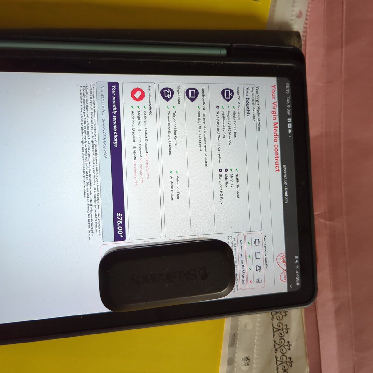 streaky64's tweet photo. And in December you took £65.00. The lady on the phone absolutely useless, she apparently can't see this or the contract. https://t.co/M67sdwddTU