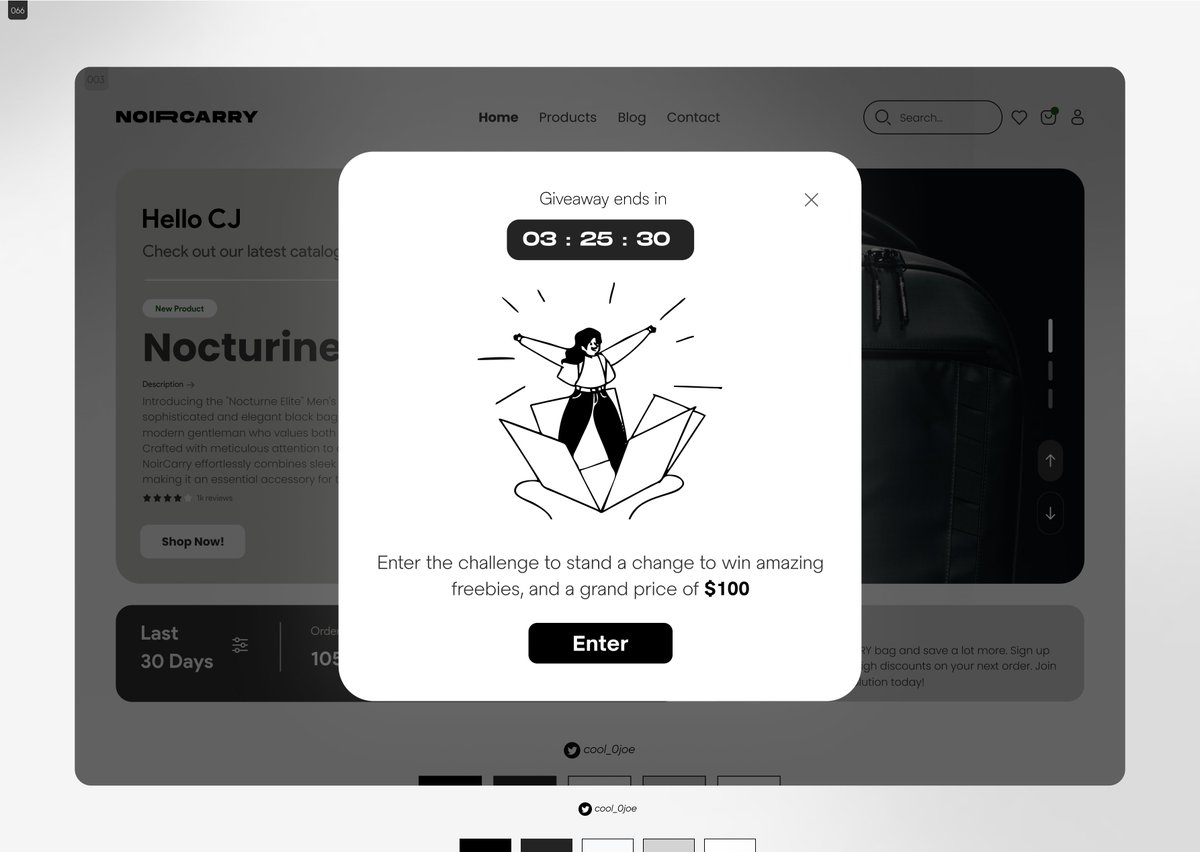 Cool_0Joe's tweet photo. Here's my submission for Day 66/68
Prompt: Giveaway
#designchallenge #uidesign #dailyui #day96 #DailyUI #designchallenge #emberUIchalleng https://t.co/vldxdda1kr