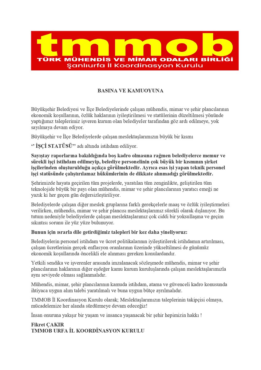 TMMOB URFA İKK tweet media