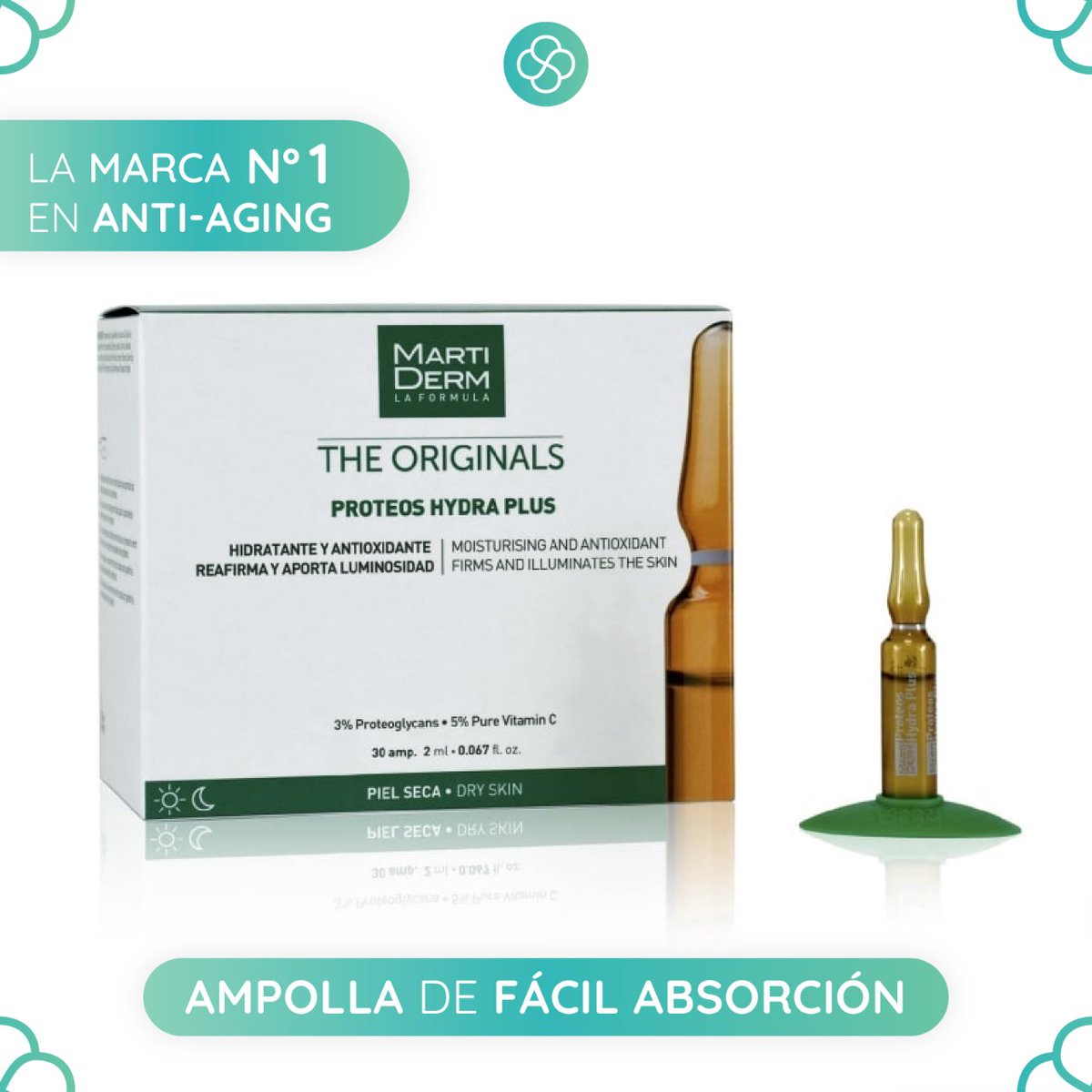 farmaarrixaca's tweet photo. ✨ Protege tu #piel del envejecimiento con las #ampollas de @MartiDerm.

🤩 La #salud no pasa de moda, pregúntanos por todos productos para el cuidado de la piel que tenemos disponibles.

💚 Somos tu farmacia en #ElPalmar y no cerramos a mediodía. https://t.co/kkGQJWVZOB