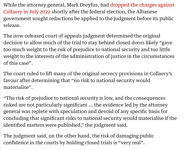 jaraparilla's tweet photo. ACT court rules that both LNP and ALP governments pursued #WitnessK and #Collaery in secrecy, with no valid "national security" justification for the secrecy.
Now where is the apology, @albomp @MarkDreyfusKCMP ? https://t.co/zkACXWM6EY