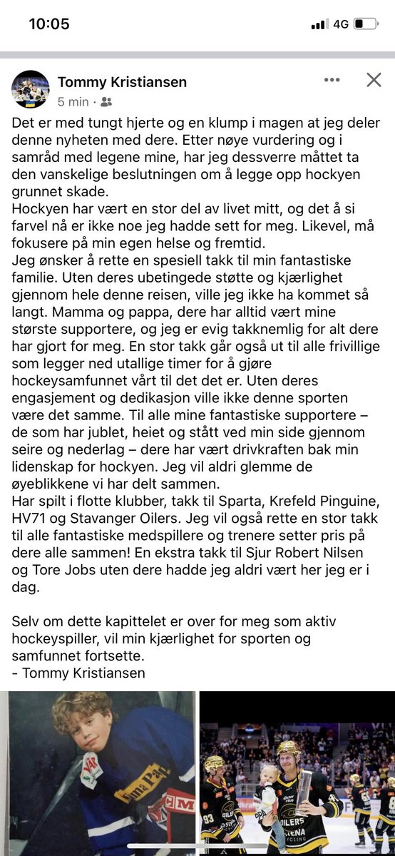 Legenden <a href="/tommykristians3/">tommy kristiansen</a> legger opp🥹