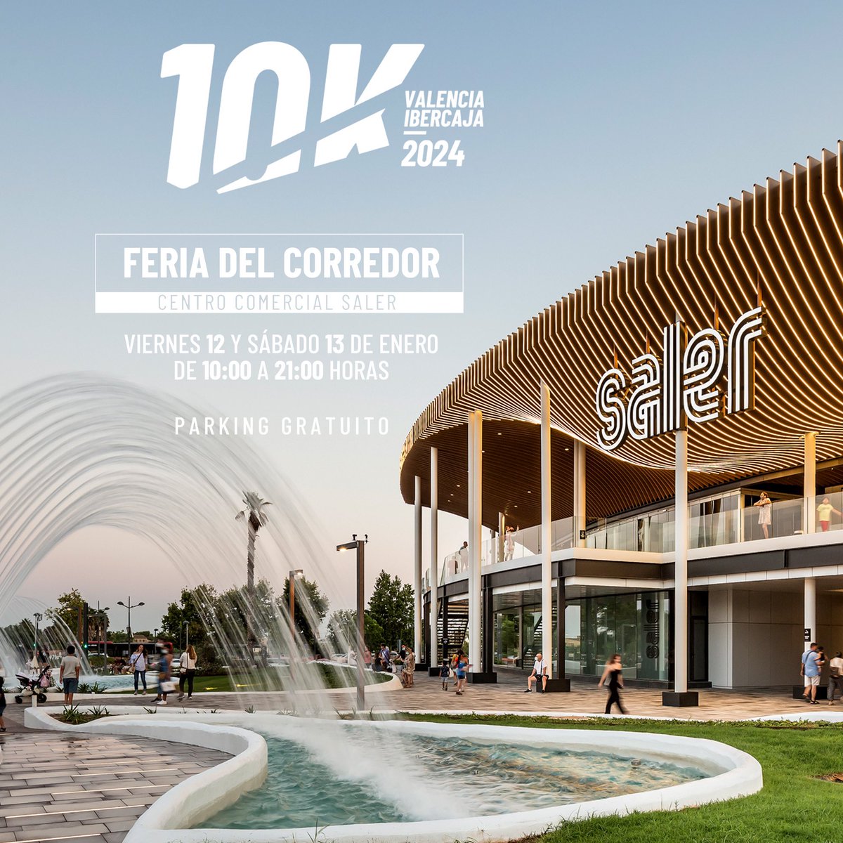 🟢 Recogida de dorsales • 10K y 5K 🟢

🛍️ Feria de la Carrera 
📅 Viernes 12 y sábado 13 de enero 
⏰ De 10 a 21h 
📍 C.C Saler
🚘 Parking gratuito 

Ubicación, autorizaciones 📲 10kvalencia.com/feria-del-corr…

#10KValencia <a href="/ibercaja/">Ibercaja</a> #5KValenciaVamos