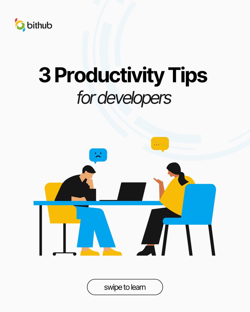 bithubinc_'s tweet photo. Maximize your coding efficiency with these productivity tips.
From time-blocking to continuous learning, supercharge your developer journey.

Which tip is your favorite? Share your thoughts below! 

#developerlife #productivityhacks #codesmart #techtips https://t.co/mpGrXEj3fH