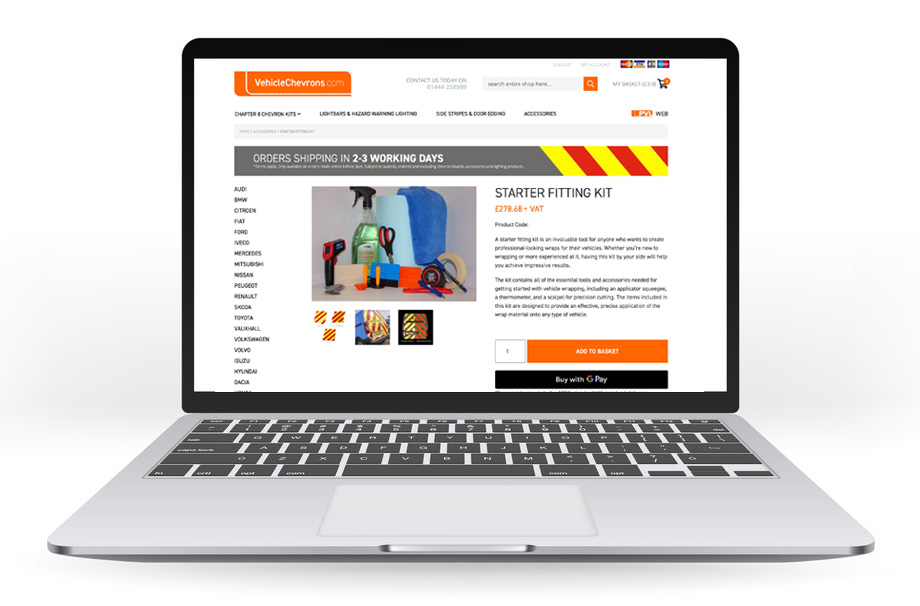 Skip the tool hunt!  Our Easy Starter Kit has all you need: squeegee, thermometer, cloths &amp; more! Install your chevrons like a pro! ✨ Order now: VehicleChevrons.com #RearChevrons