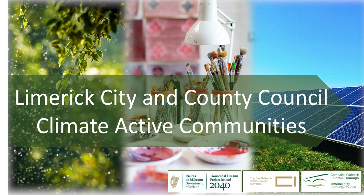 Don't forget to register for our upcoming online meeting regarding the #CommunityClimateActionProgramme or #SíoltaGlasa On Tuesday 9th January at 1pm #Limerick #Community #Artists #Climate #Sustainability eventbrite.ie/e/climate-acti…